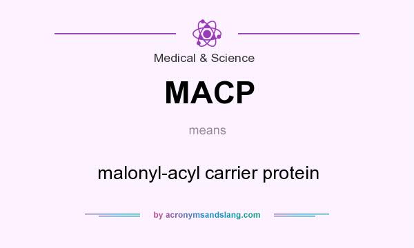 What does MACP mean? It stands for malonyl-acyl carrier protein