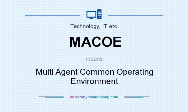 What does MACOE mean? It stands for Multi Agent Common Operating Environment