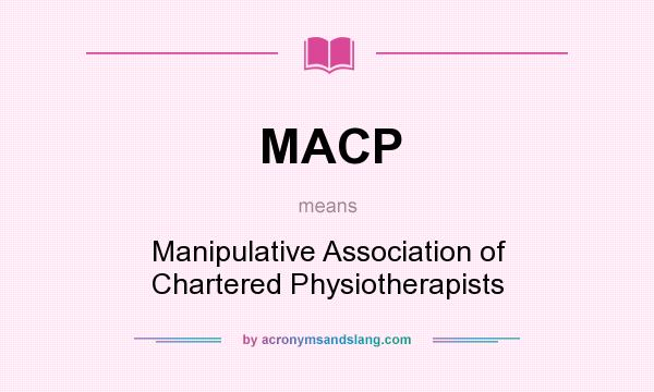 What does MACP mean? It stands for Manipulative Association of Chartered Physiotherapists
