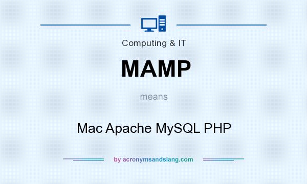 What does MAMP mean? It stands for Mac Apache MySQL PHP