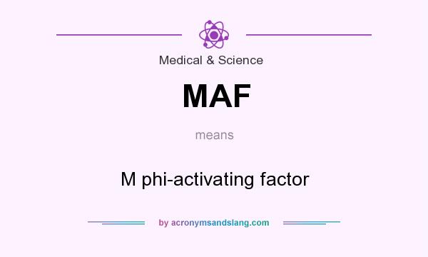What does MAF mean? It stands for M phi-activating factor