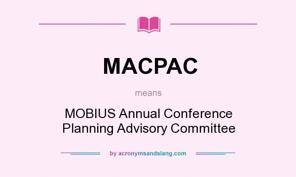 What does MACPAC mean? It stands for MOBIUS Annual Conference Planning Advisory Committee