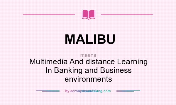 What does MALIBU mean? It stands for Multimedia And distance Learning In Banking and Business environments