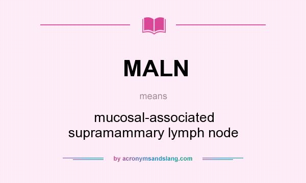 What does MALN mean? It stands for mucosal-associated supramammary lymph node