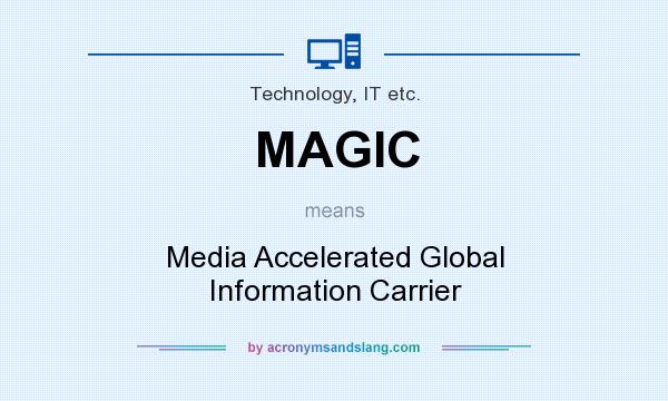What does MAGIC mean? It stands for Media Accelerated Global Information Carrier