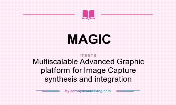 What does MAGIC mean? It stands for Multiscalable Advanced Graphic platform for Image Capture synthesis and integration