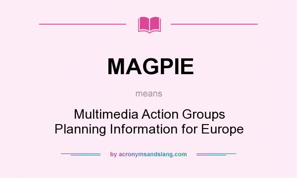 What does MAGPIE mean? It stands for Multimedia Action Groups Planning Information for Europe