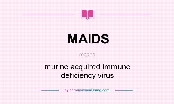 What does MAIDS mean? It stands for murine acquired immune deficiency virus