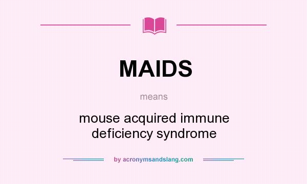 What does MAIDS mean? It stands for mouse acquired immune deficiency syndrome