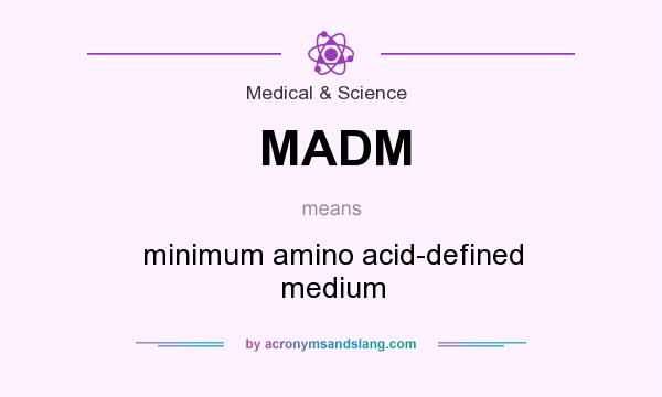What does MADM mean? It stands for minimum amino acid-defined medium