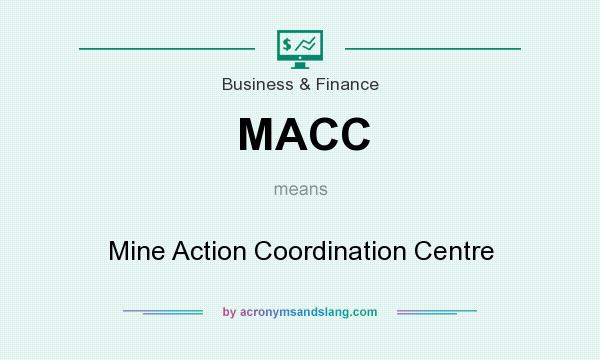 What does MACC mean? It stands for Mine Action Coordination Centre