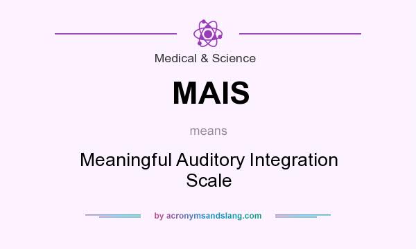 What does MAIS mean? It stands for Meaningful Auditory Integration Scale