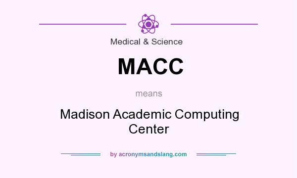 What does MACC mean? It stands for Madison Academic Computing Center