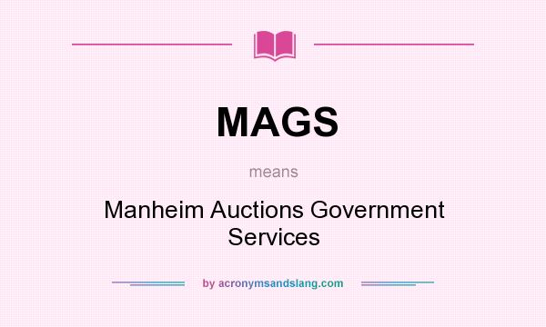 What does MAGS mean? It stands for Manheim Auctions Government Services