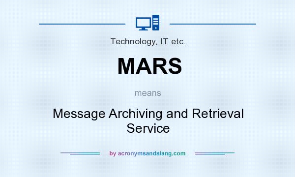 What does MARS mean? It stands for Message Archiving and Retrieval Service