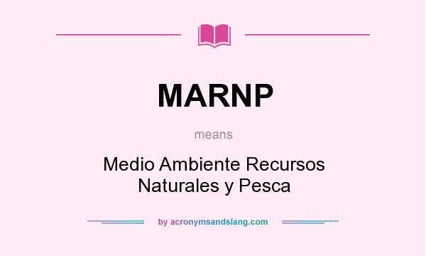 What does MARNP mean? It stands for Medio Ambiente Recursos Naturales y Pesca