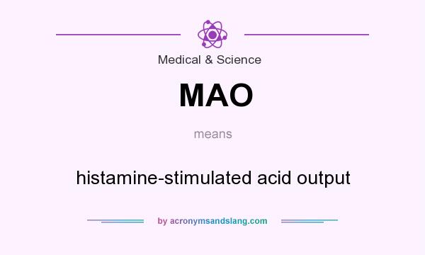 What does MAO mean? It stands for histamine-stimulated acid output