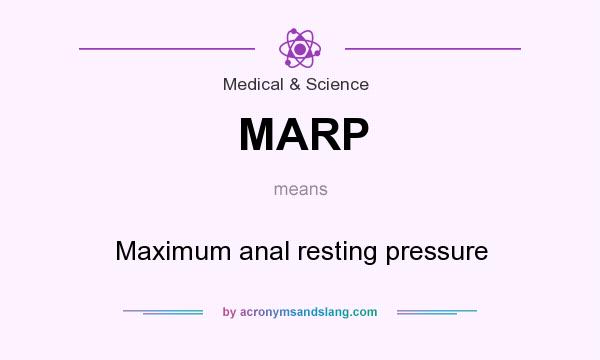 What does MARP mean? It stands for Maximum anal resting pressure