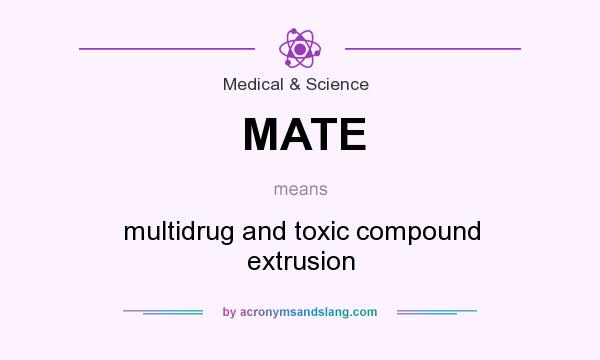 What does MATE mean? It stands for multidrug and toxic compound extrusion