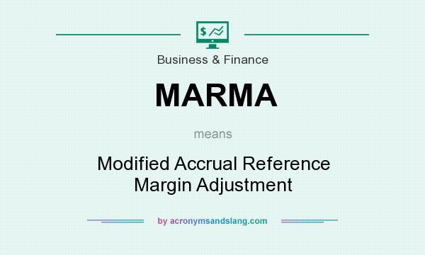 What does MARMA mean? It stands for Modified Accrual Reference Margin Adjustment