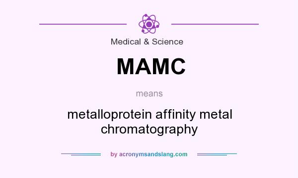 What does MAMC mean? It stands for metalloprotein affinity metal chromatography