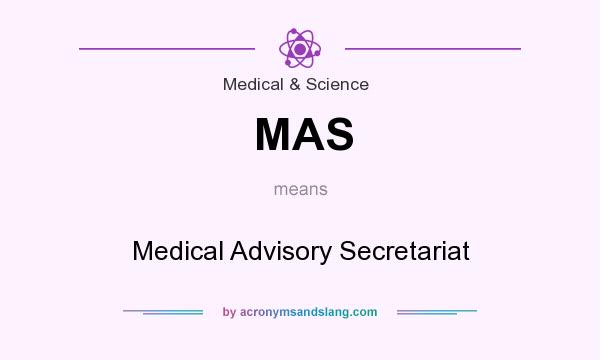 What does MAS mean? It stands for Medical Advisory Secretariat