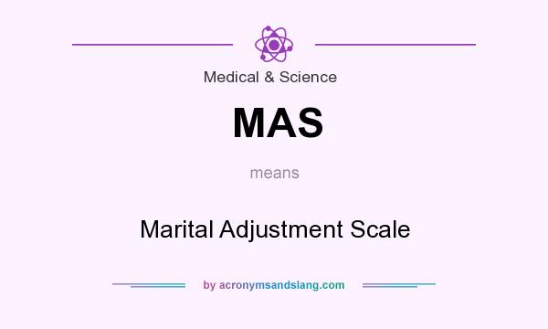 What does MAS mean? It stands for Marital Adjustment Scale
