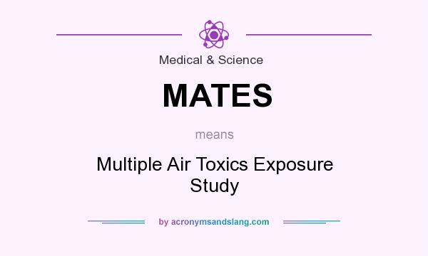 What does MATES mean? It stands for Multiple Air Toxics Exposure Study