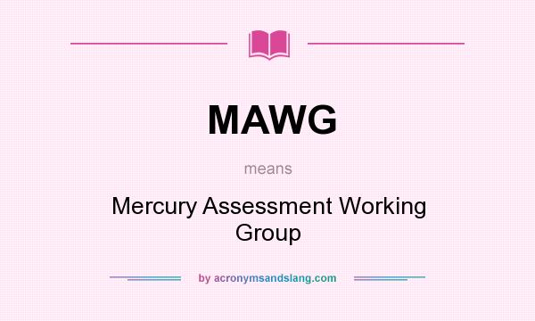 What does MAWG mean? It stands for Mercury Assessment Working Group