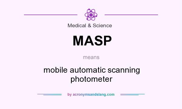 What does MASP mean? It stands for mobile automatic scanning photometer