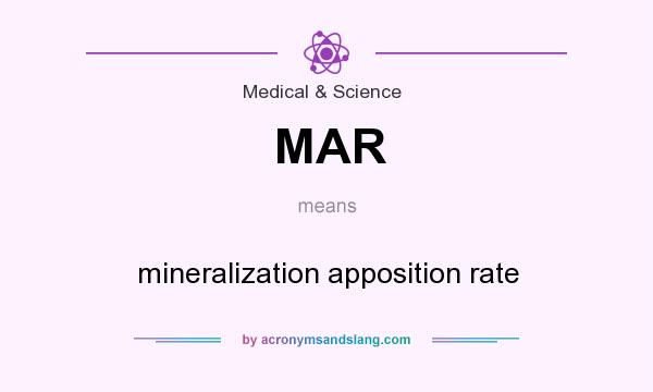 What does MAR mean? It stands for mineralization apposition rate