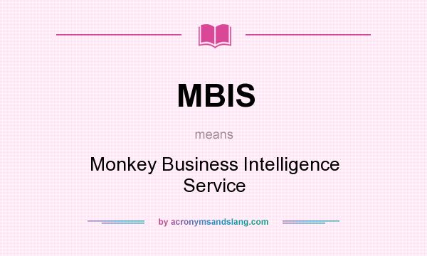 What does MBIS mean? It stands for Monkey Business Intelligence Service