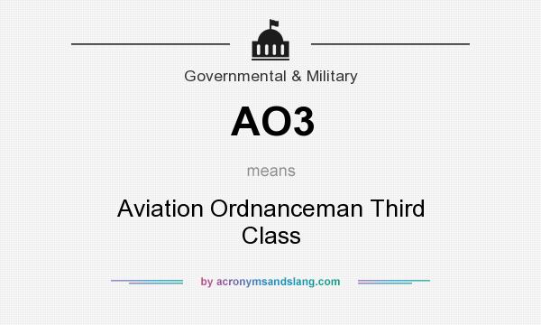 What does AO3 mean? It stands for Aviation Ordnanceman Third Class