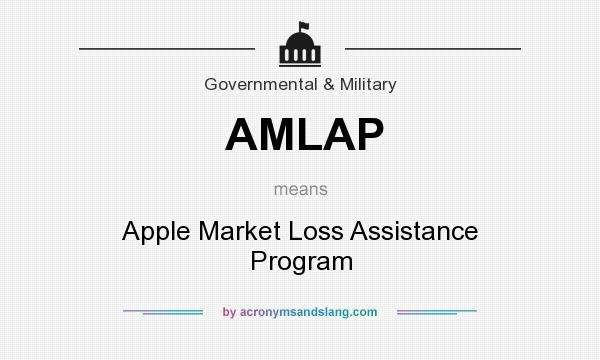 What does AMLAP mean? It stands for Apple Market Loss Assistance Program