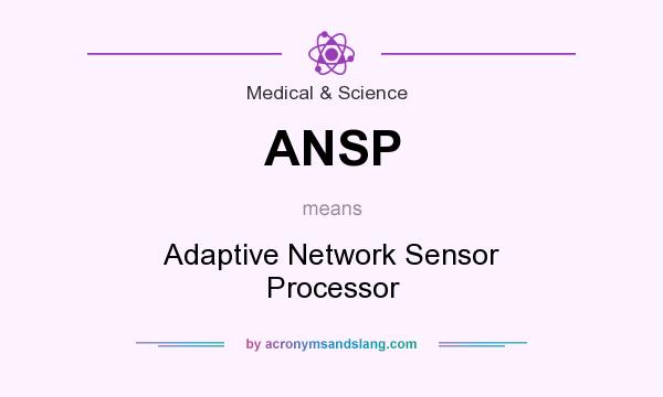 What does ANSP mean? It stands for Adaptive Network Sensor Processor