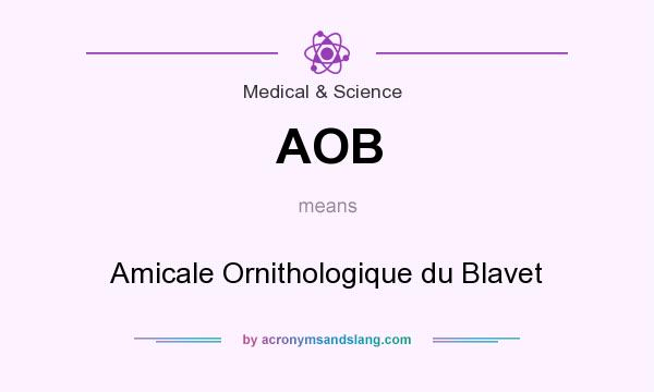 What does AOB mean? It stands for Amicale Ornithologique du Blavet