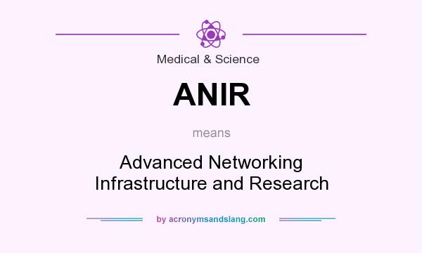 What does ANIR mean? It stands for Advanced Networking Infrastructure and Research