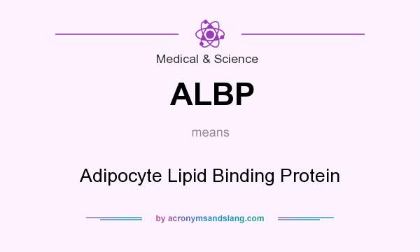 What does ALBP mean? It stands for Adipocyte Lipid Binding Protein