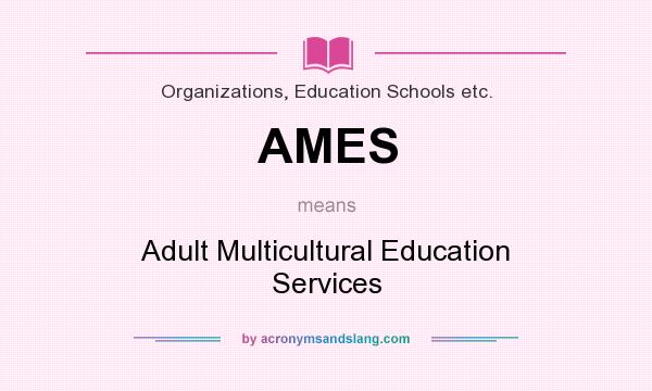 What does AMES mean? It stands for Adult Multicultural Education Services