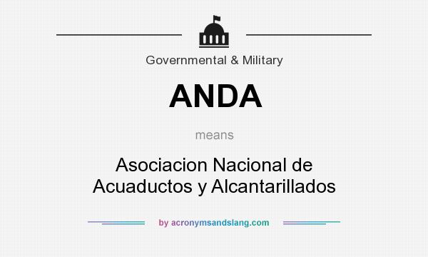 What does ANDA mean? It stands for Asociacion Nacional de Acuaductos y Alcantarillados