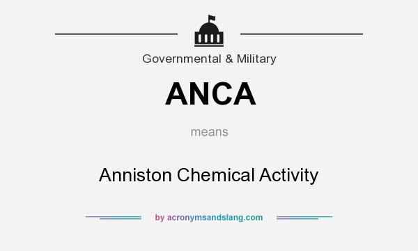 What does ANCA mean? It stands for Anniston Chemical Activity