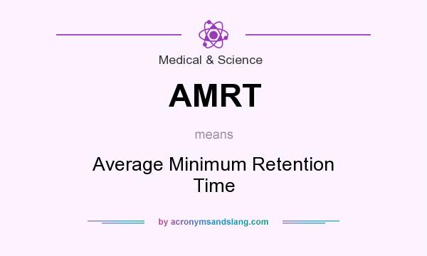 What does AMRT mean? It stands for Average Minimum Retention Time