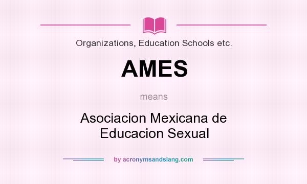 What does AMES mean? It stands for Asociacion Mexicana de Educacion Sexual