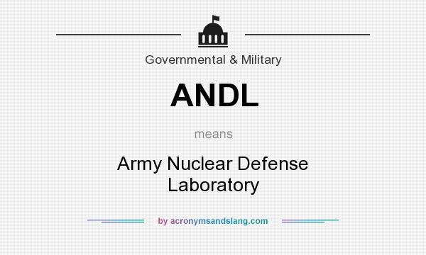 What does ANDL mean? It stands for Army Nuclear Defense Laboratory