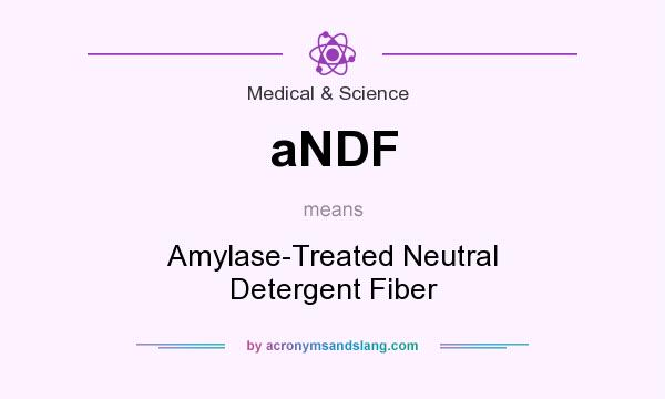 What does aNDF mean? It stands for Amylase-Treated Neutral Detergent Fiber