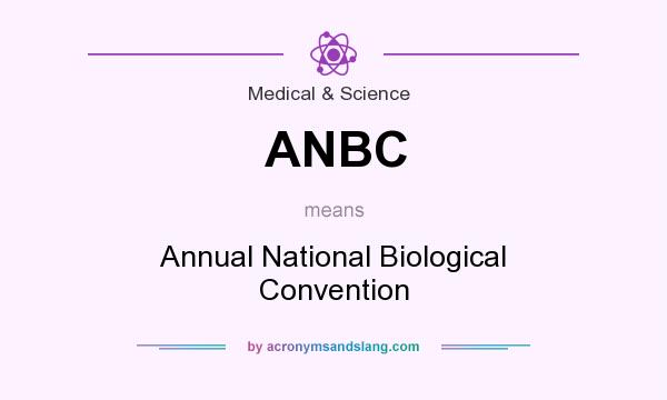 What does ANBC mean? It stands for Annual National Biological Convention