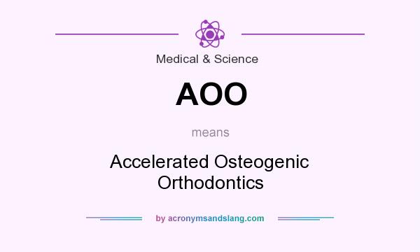 What does AOO mean? It stands for Accelerated Osteogenic Orthodontics