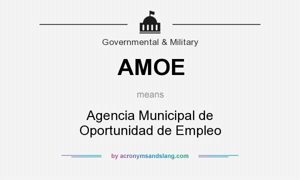 What does AMOE mean? It stands for Agencia Municipal de Oportunidad de Empleo