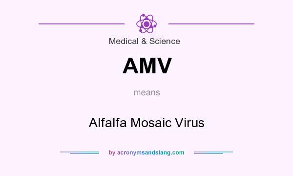 What does AMV mean? It stands for Alfalfa Mosaic Virus