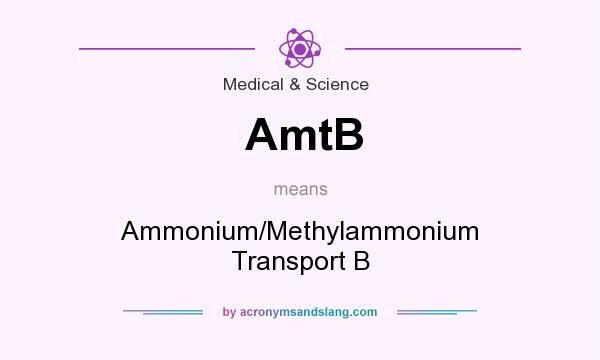 What does AmtB mean? It stands for Ammonium/Methylammonium Transport B